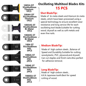 Generic titanium oscillating-saw blade long blade for rapid, precise cuts