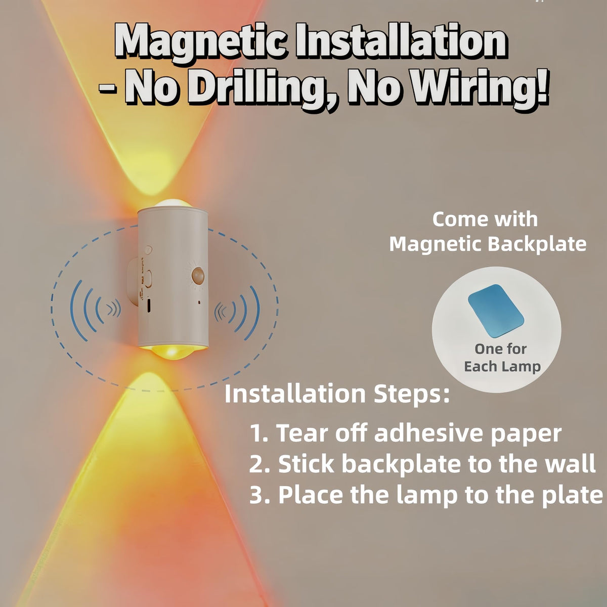 Generic tool-free magnetic installation for quick mounting