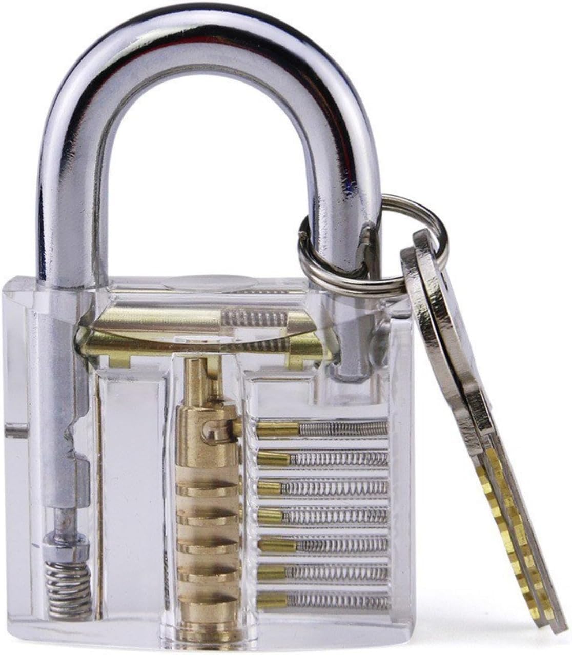 Generic transparent acrylic lock with copper core, waterproof and rustproof, ideal for doors, cabinets, and drawers.