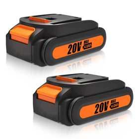 Generic two-pack 20V 4.0Ah battery set for Worx compatibility providing extended runtime