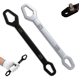 Generic Universal Double Ended Wrench front view showing dual-size heads for versatile grip.