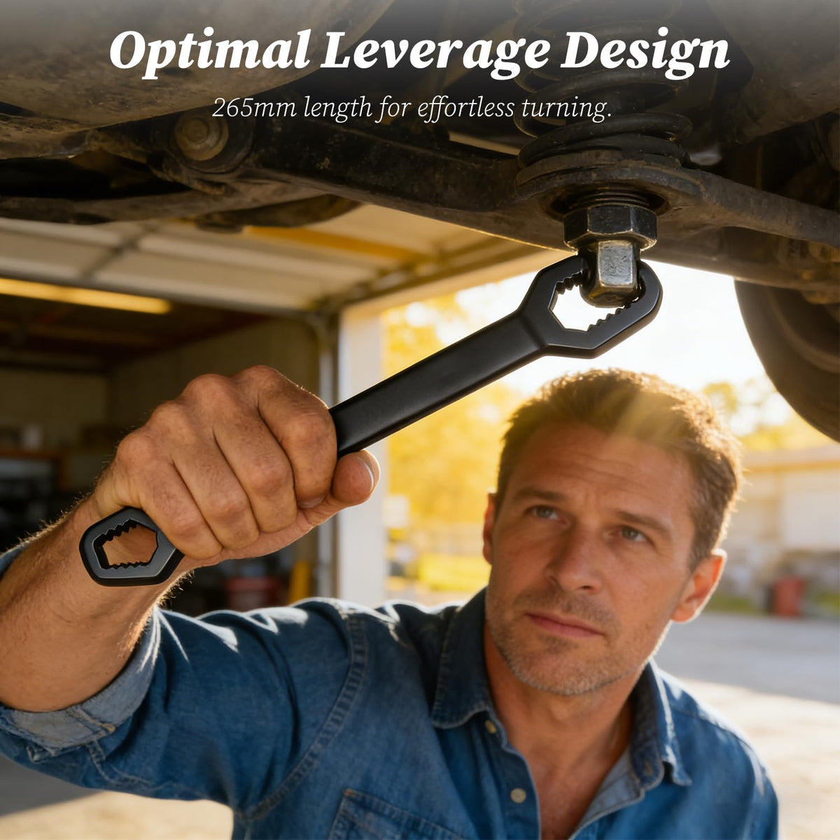 Generic Universal Double Ended Wrench in toolbox saving space with two-in-one design.