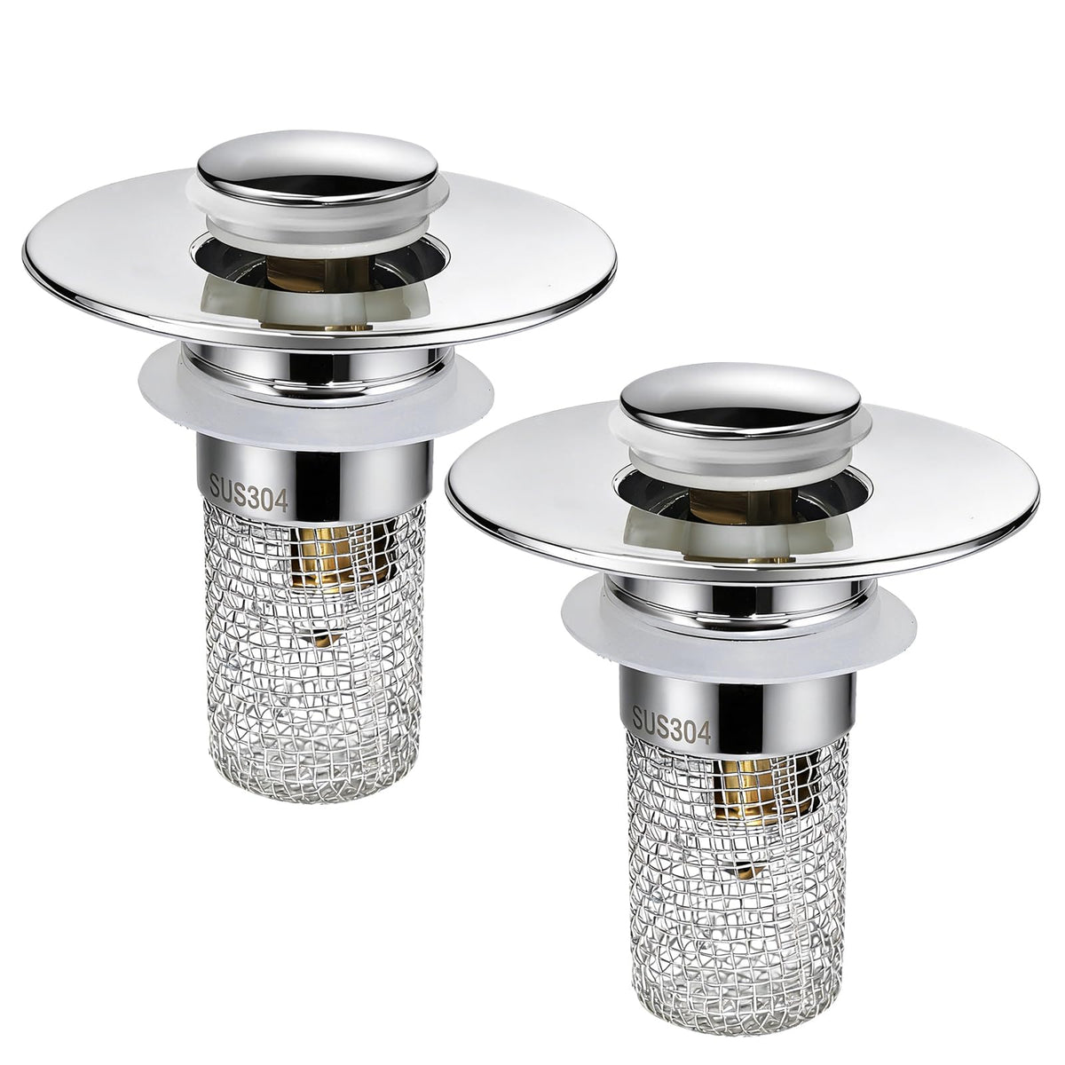 Generic universal sink stopper assembly fits many drains for easy maintenance.