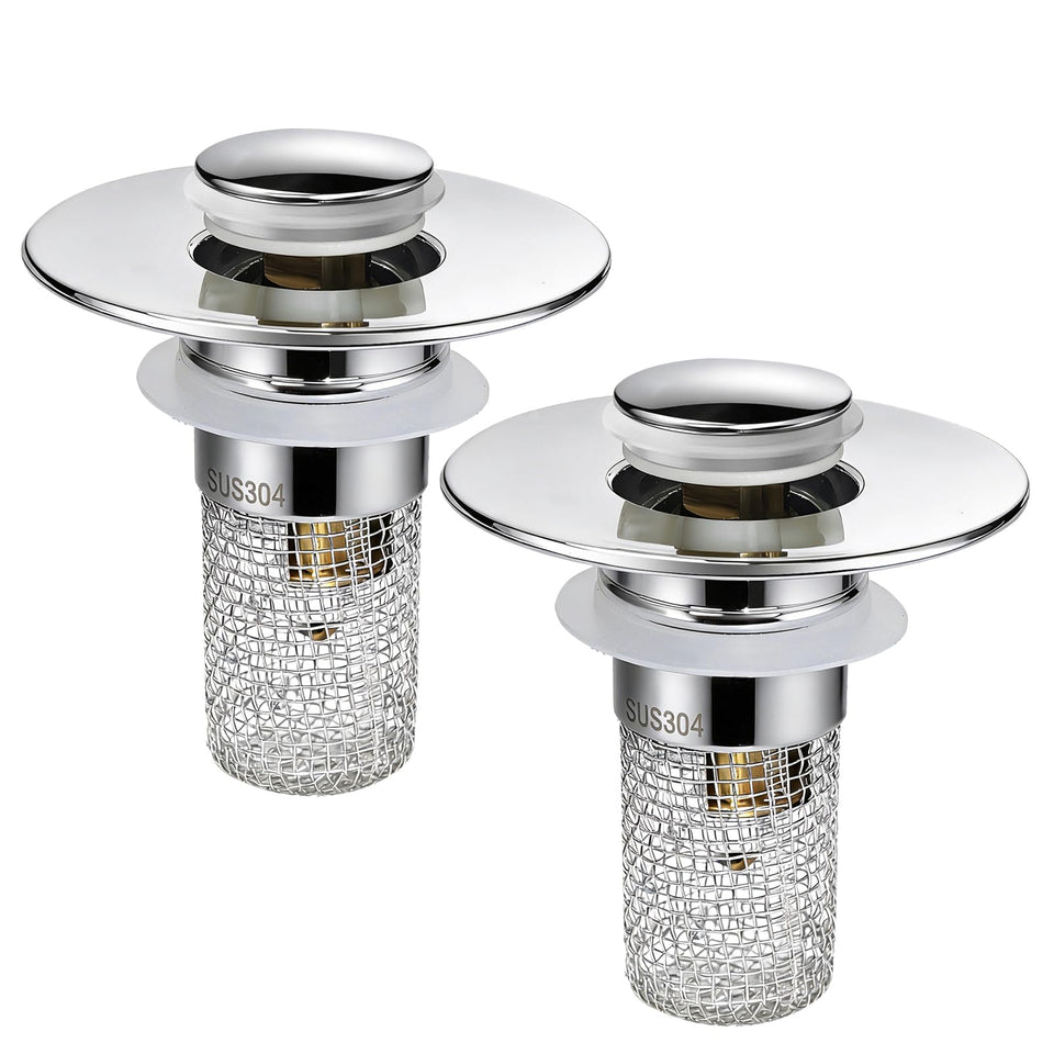 Generic universal sink stopper assembly fits many drains for easy maintenance.