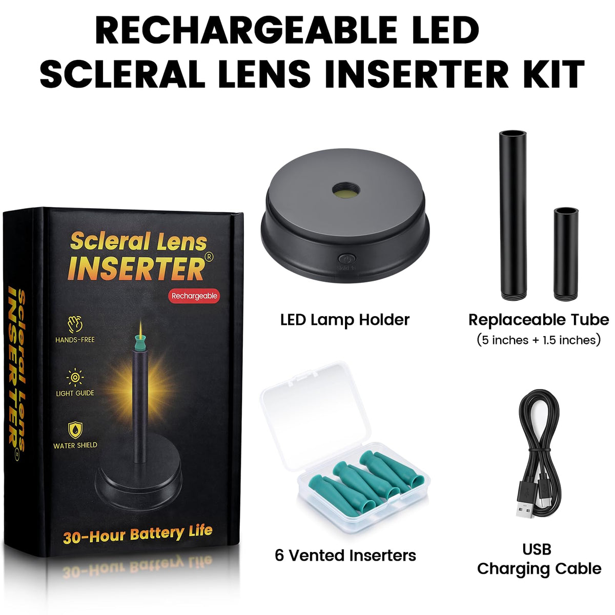 Generic vented scleral sticks reduce suction and fog, easing lens insertion.