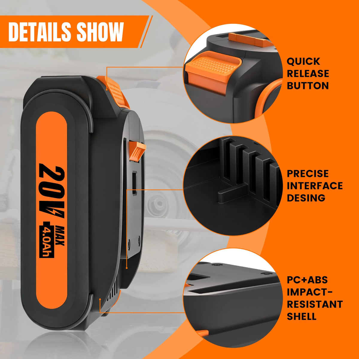 Replacement WA3520/WA3525 battery pair ready for Worx power tools