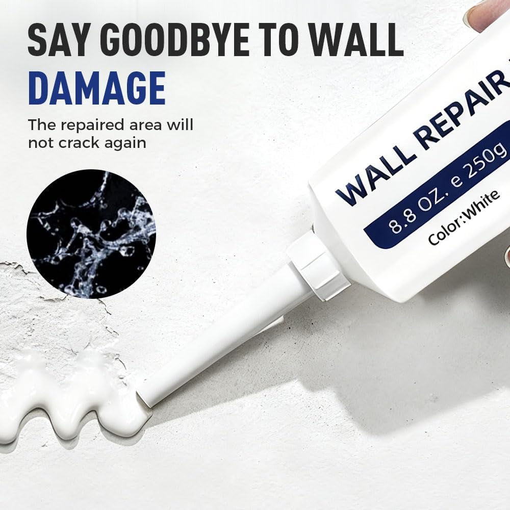 Generic wall mending paste tubes ready for fast-drying, smooth repairs.