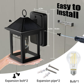 Generic porch light kit with mounting hardware for quick setup