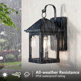 Generic warm white 3000K glow creates inviting exterior ambiance