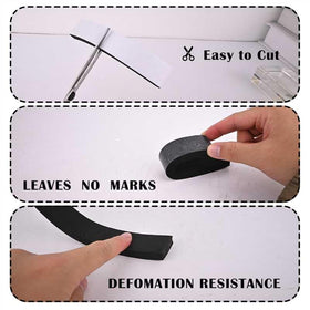Generic weatherstrip installation cut-ready image highlights simple sizing and application.
