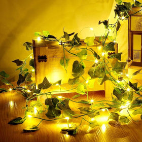 Generic wedding and holiday ivy garland with illumination.