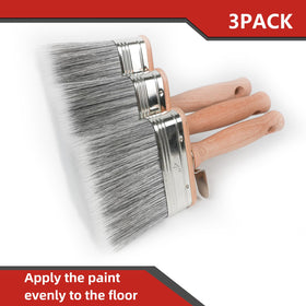 Generic Wesquer deck-stain brush with removable handle for high reach