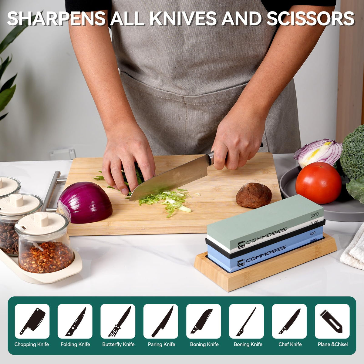 Generic Whetstone sharpening stone set cut-resistant gloves protect hands during sharpening