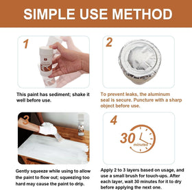 Generic White water-based cleanup makes brushes easy.