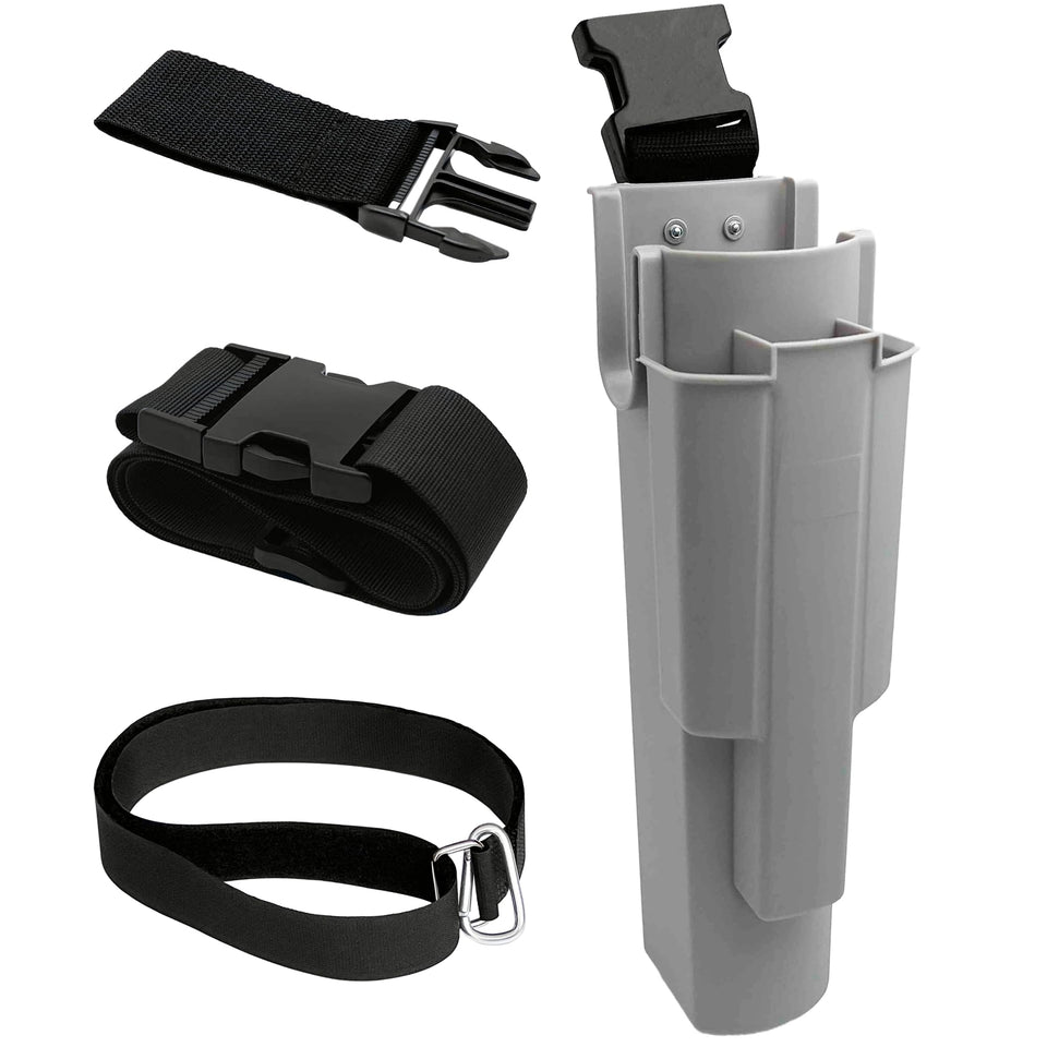 Generic window cleaning holster with belt and quick-release buckle for easy tool access