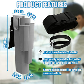 Generic window cleaning holster side bucket removable for on-the-spot soapy water