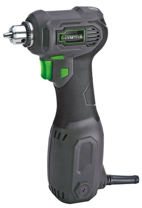 Genesis GCQD38A compact-head drill reaching tight spaces for cabinetry and corners