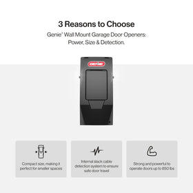 Genie 6072H-O Safe-T-Pulse system monitors tension during initial travel for smooth operation.