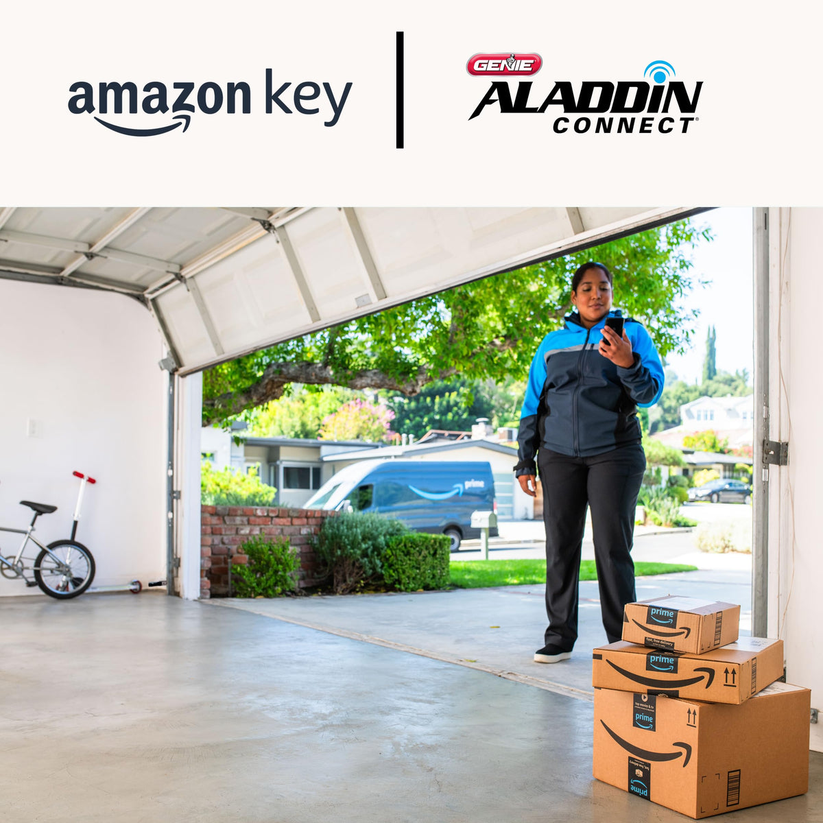 Genie Aladdin Connect iPhone app view enables remote garage control