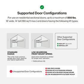 Genie B6172H Safe-T-Pulse monitoring for safer door travel
