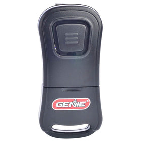 Genie G1T remote button closeup highlights the simple control for easy use.