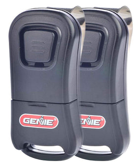 Genie G1T remote front view with sleek one-button design for quick access.