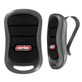 Genie G3T-R remote back view showing button layout and branding