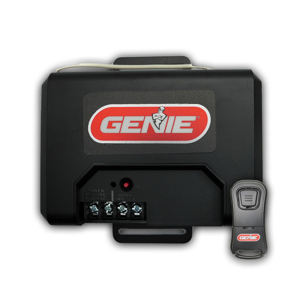 Genie GIR1DR-R receiver for improved signal strength and interference reduction in busy RF environments.