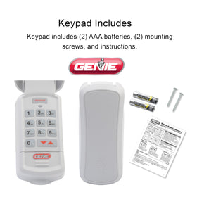 Genie GK-R keypad backlit display enables easy PIN entry after dark.