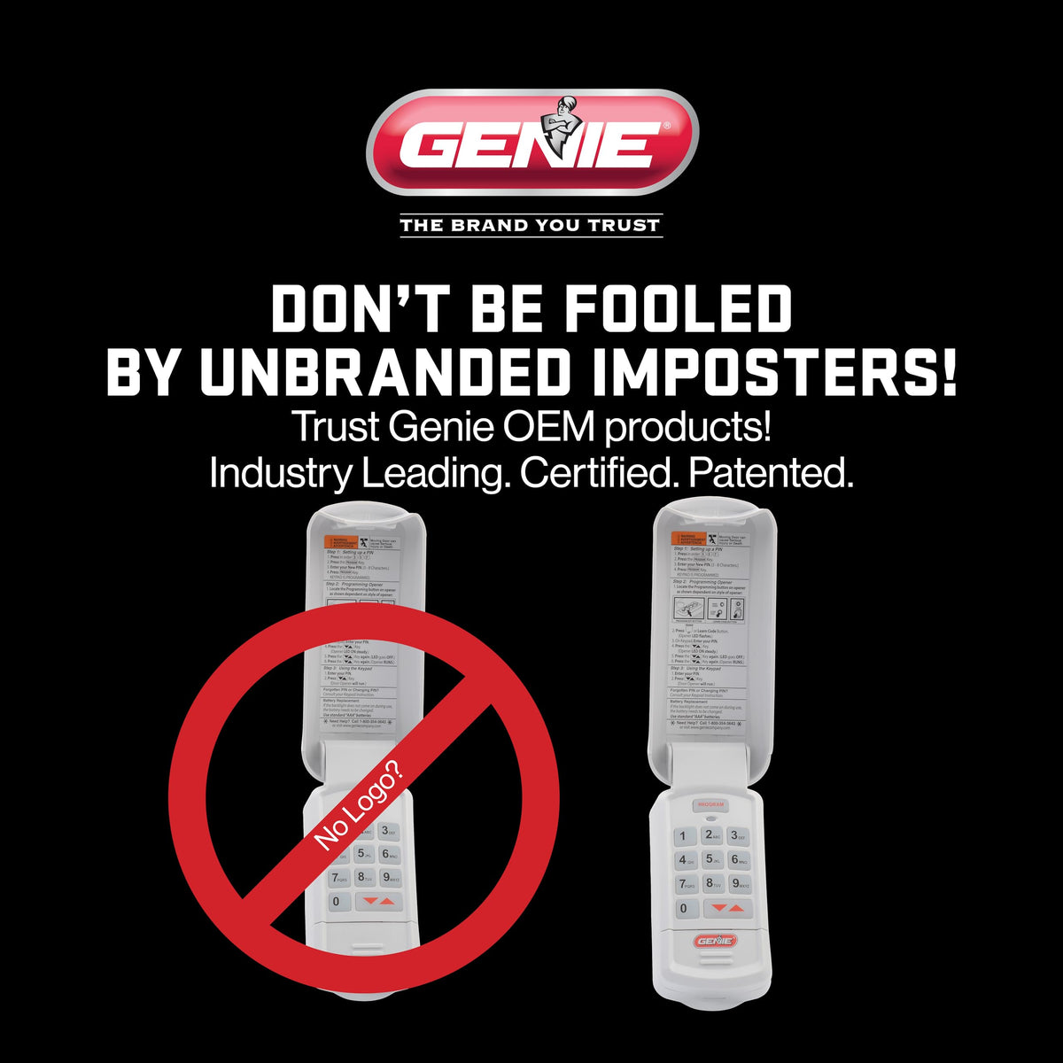 Genie GK-R keypad intellicode compatibility supports multiple Genie openers.