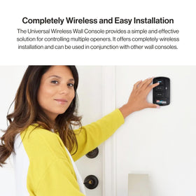 Genie GUWWC-R back panel illustrating wireless installation.