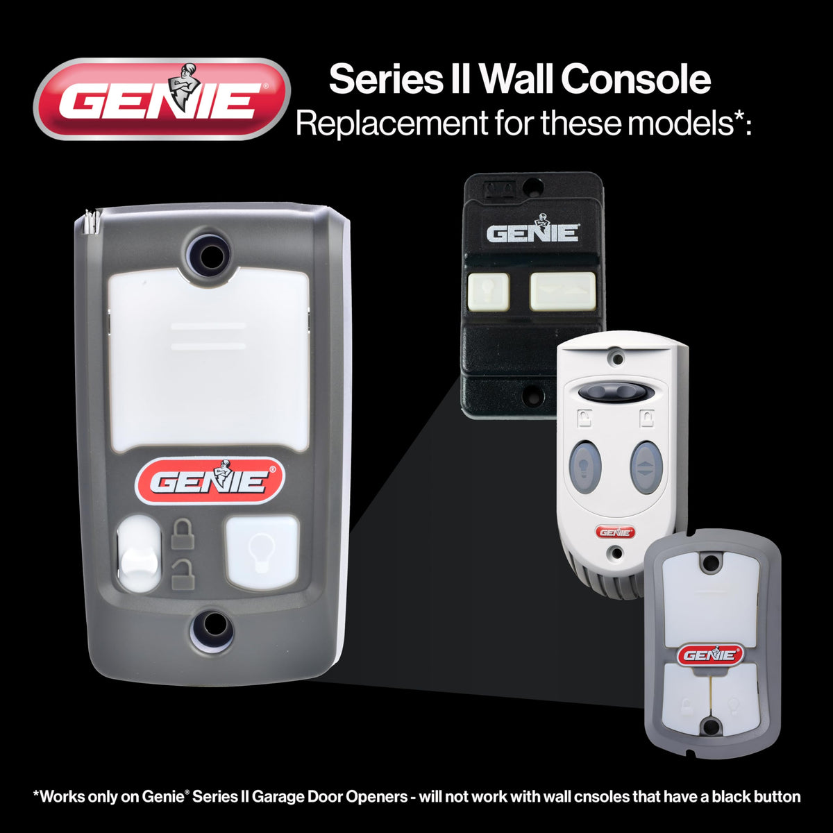 Genie Series II compatibility with 1995-era openers ensures broad coverage.