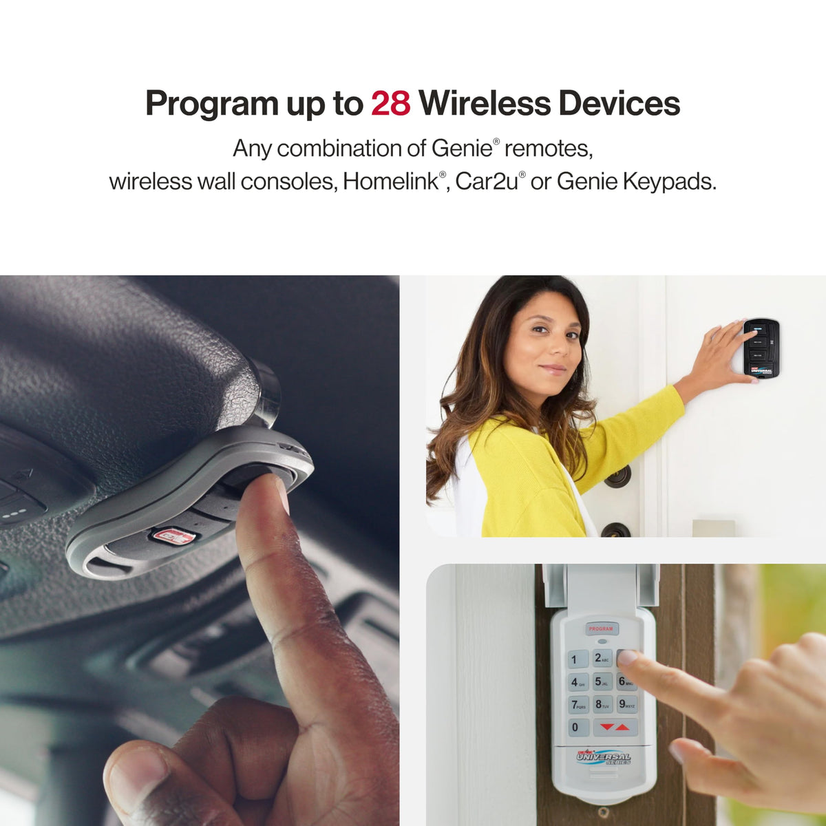 Genie wall console with vacation lock and light control