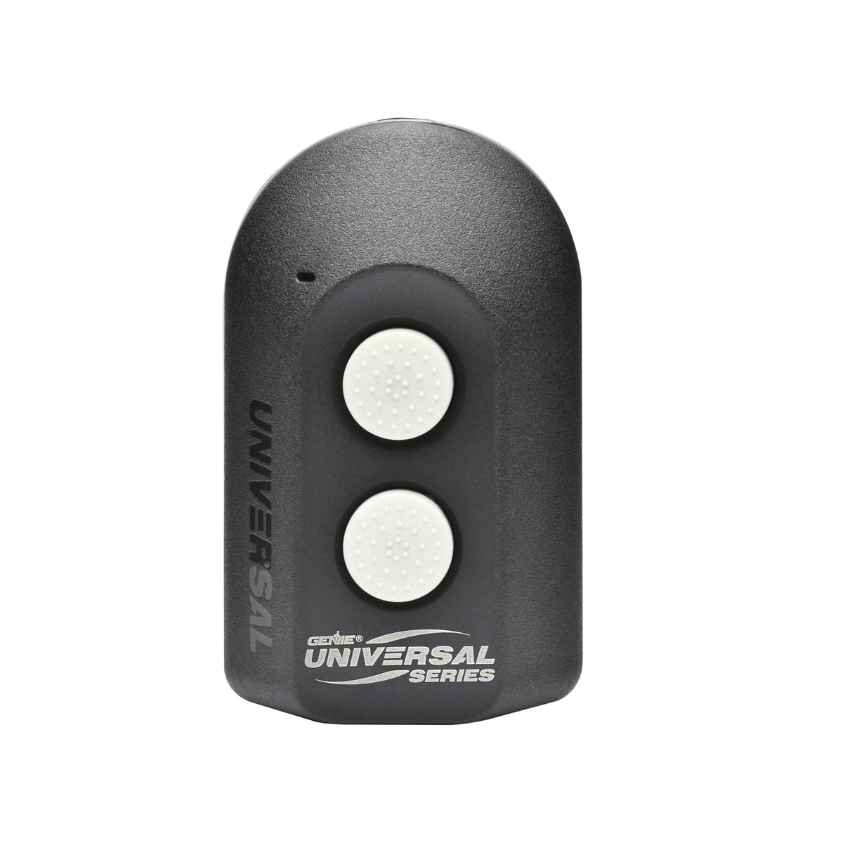 Genie Universal 2-Button Remote front view for easy garage access.