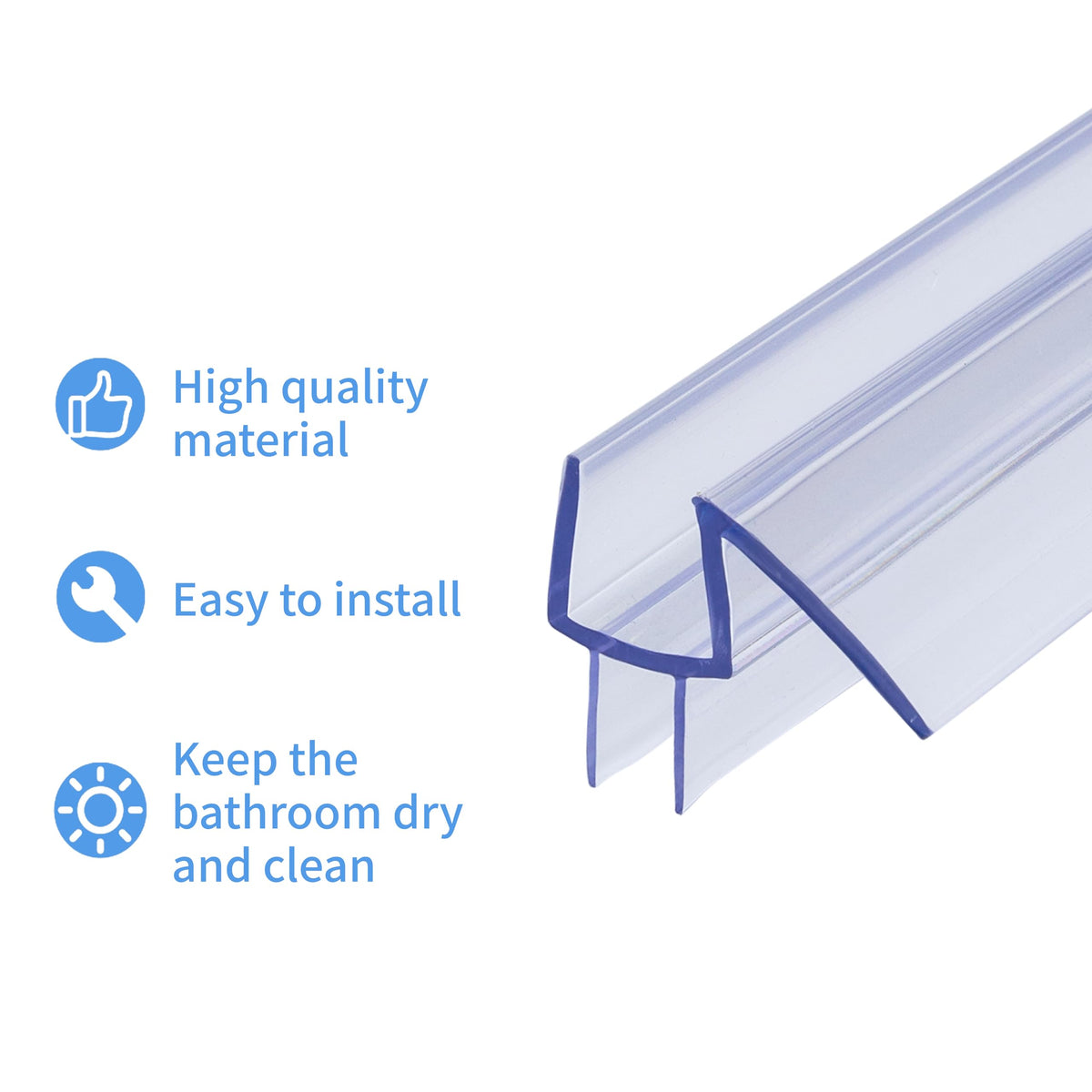GENNHOPO easy to install shower door seal with soapy water aid.
