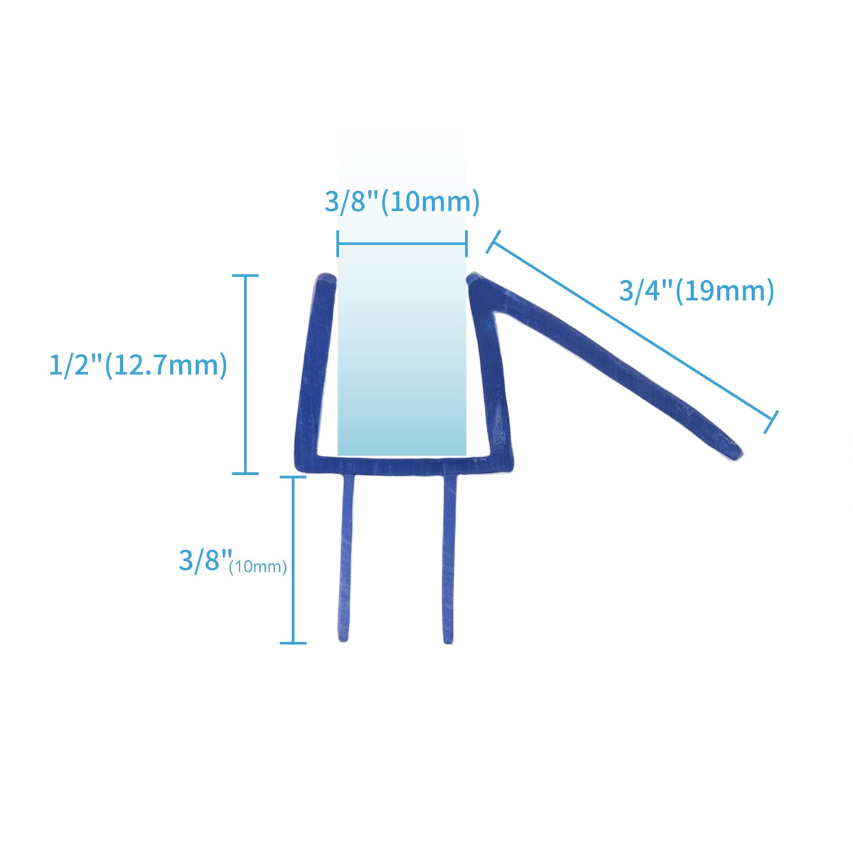 GENNHOPO polycarbonate shower seal with soft lip maintains clarity while sealing.
