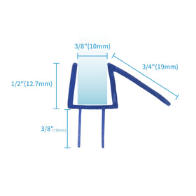 GENNHOPO polycarbonate shower seal with soft lip maintains clarity while sealing.