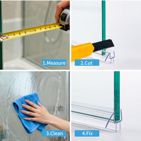 GENNHOPO shower seal with extended drip profile to keep floors dry.