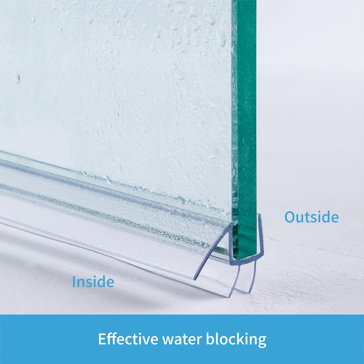 GENNHOPO soft lip bottom seal for smooth operation on glass doors.