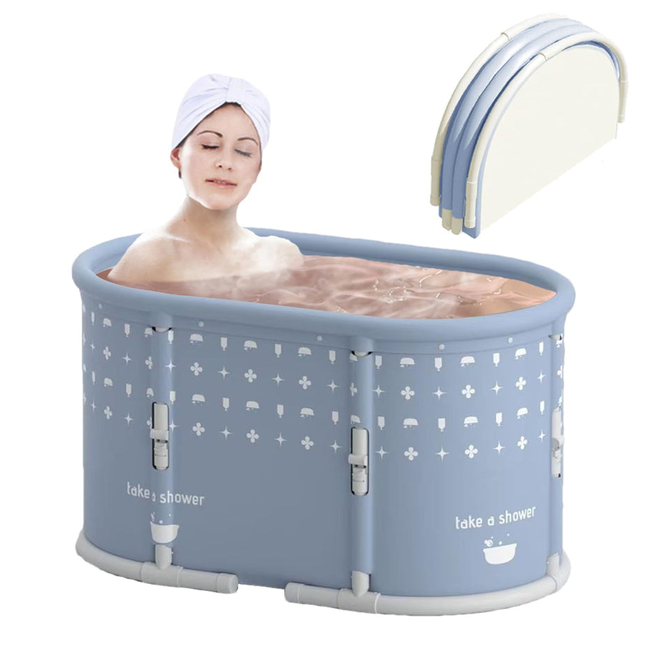 Genrenyen portable folding bathtub with no-install setup for travel.