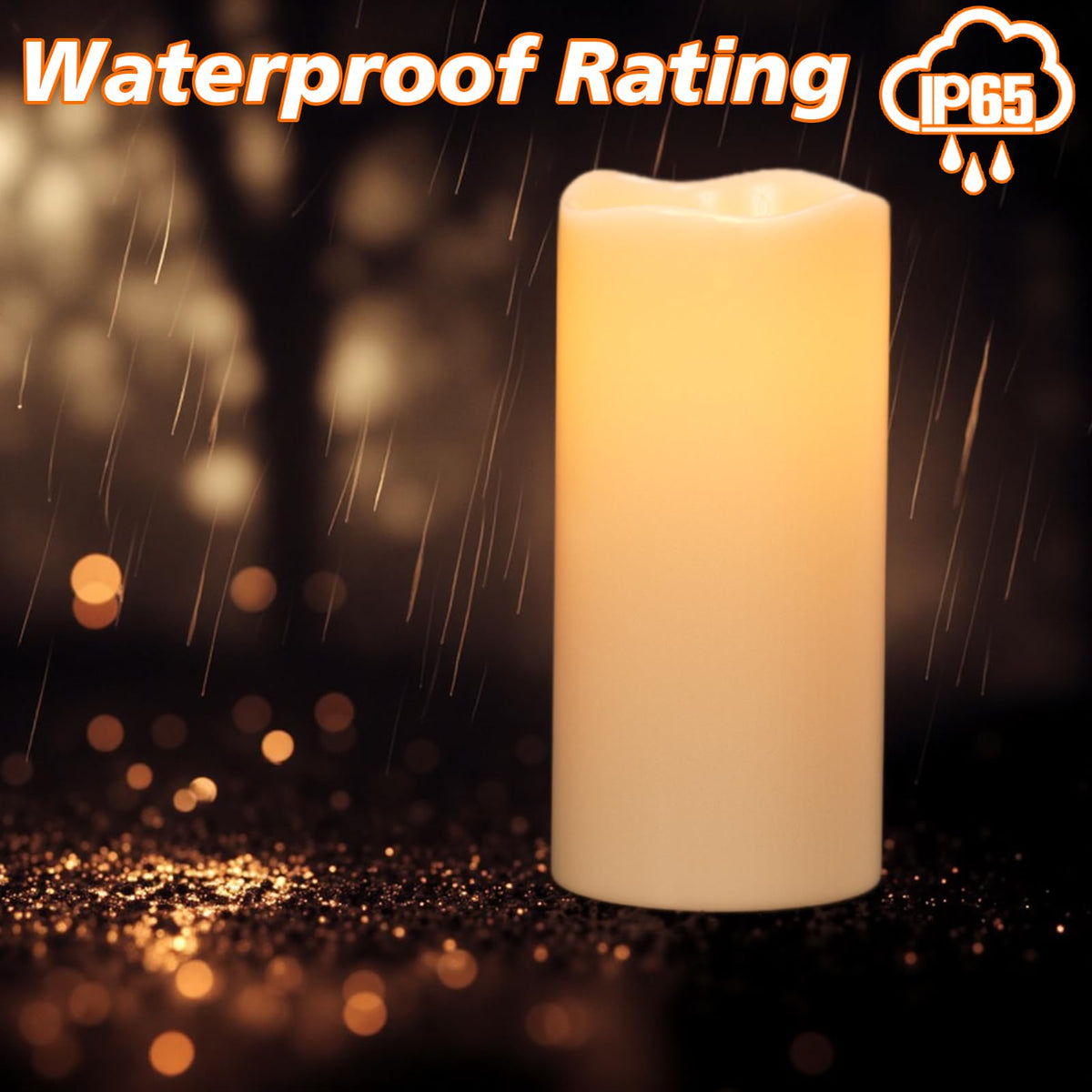 GenSwin hanging-friendly flameless candle for outdoor decor
