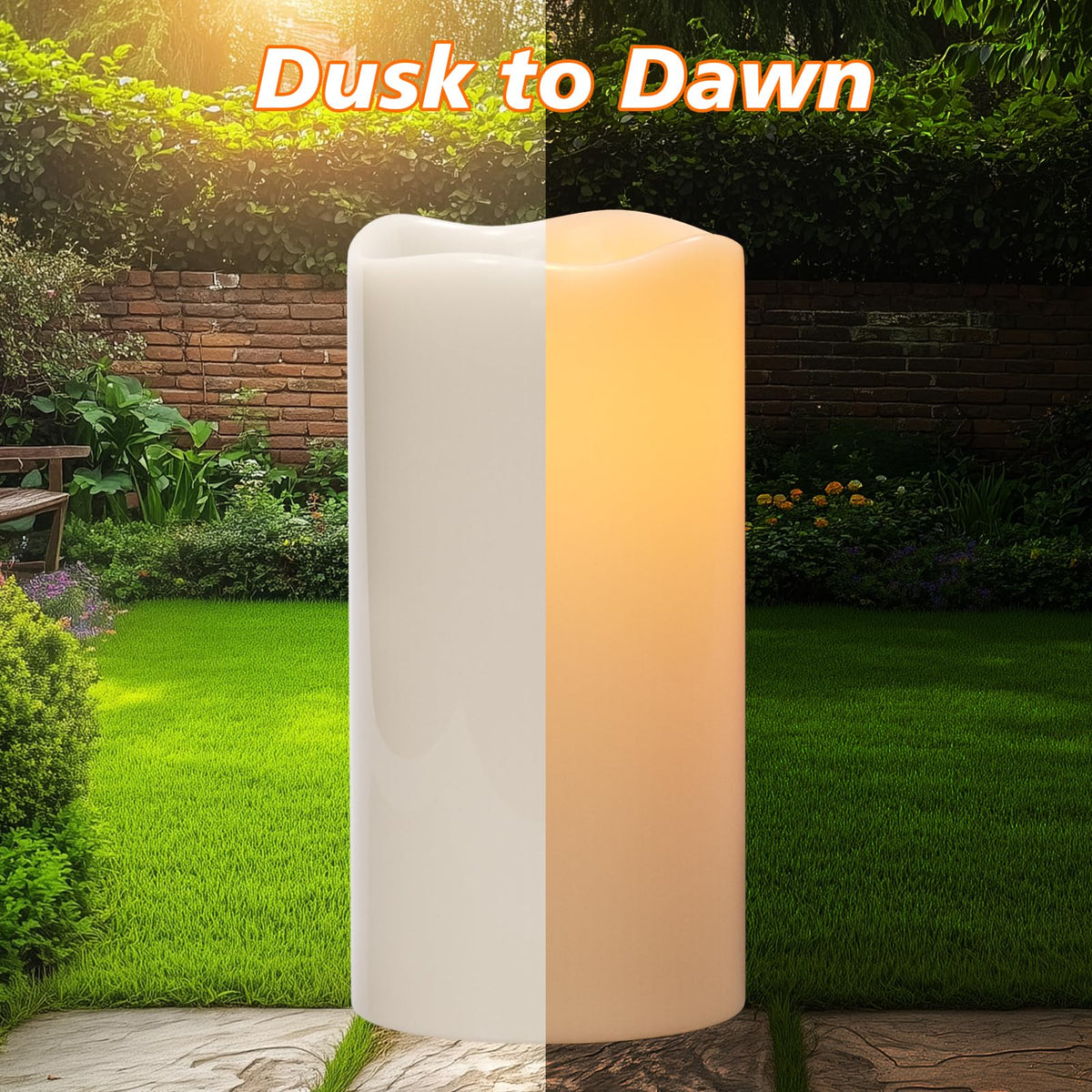 GenSwin two-pack candle set in packaging for outdoor decor