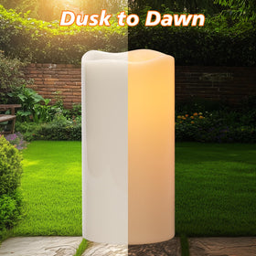 GenSwin two-pack candle set in packaging for outdoor decor