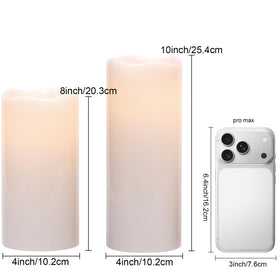GenSwin solar outdoor flameless candle side view for patio ambience