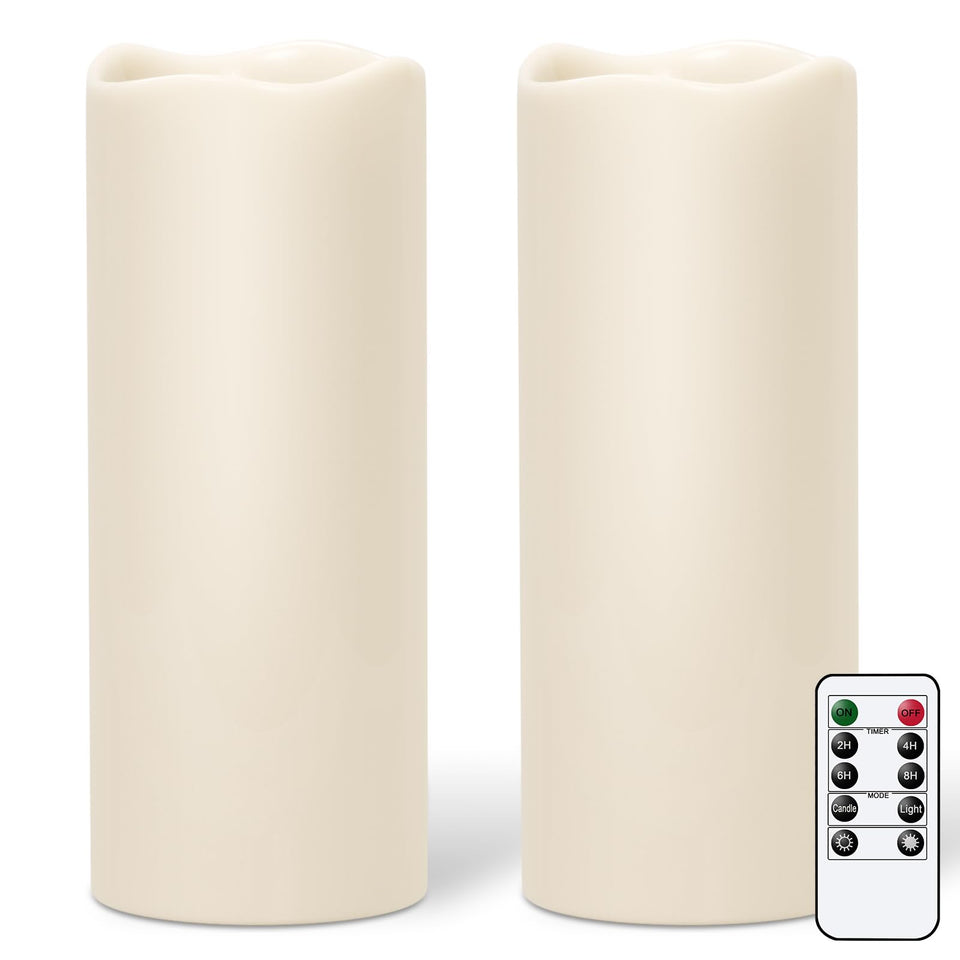 GenSwin waterproof flameless candle for outdoor use with flicker
