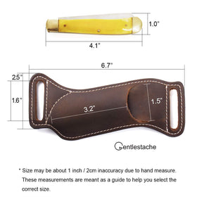 Gentlestache 4mm natural leather offers durable, developing patina.