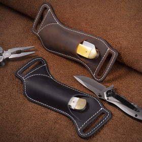Gentlestache gift-ready leather sheath with timeless style.