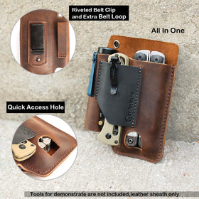 Gentlestache dark brown leather ages gracefully, forming a rich patina.