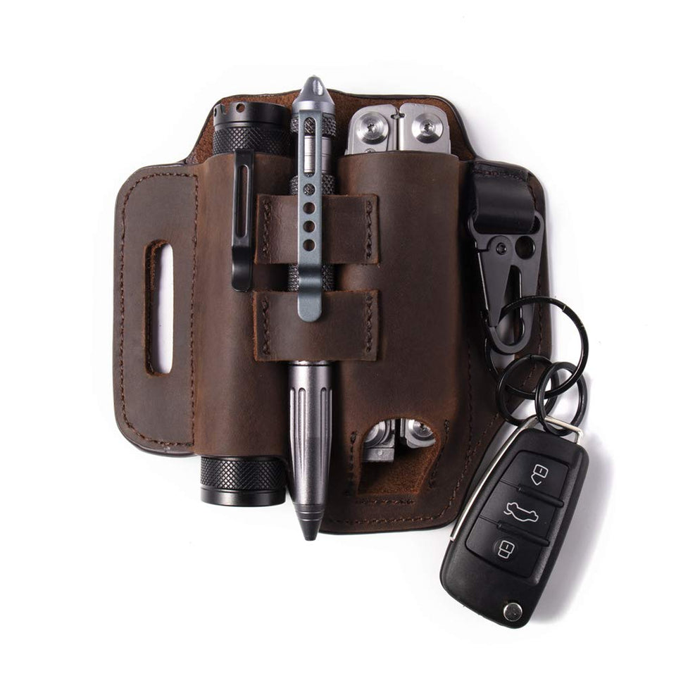 Gentlestache multitool belt sheath keeps tools secure and accessible on your belt.