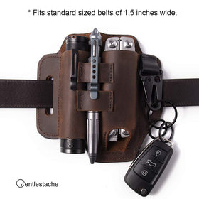 Gentlestache pen holder keeps writing instruments organized for on-the-go tasks.